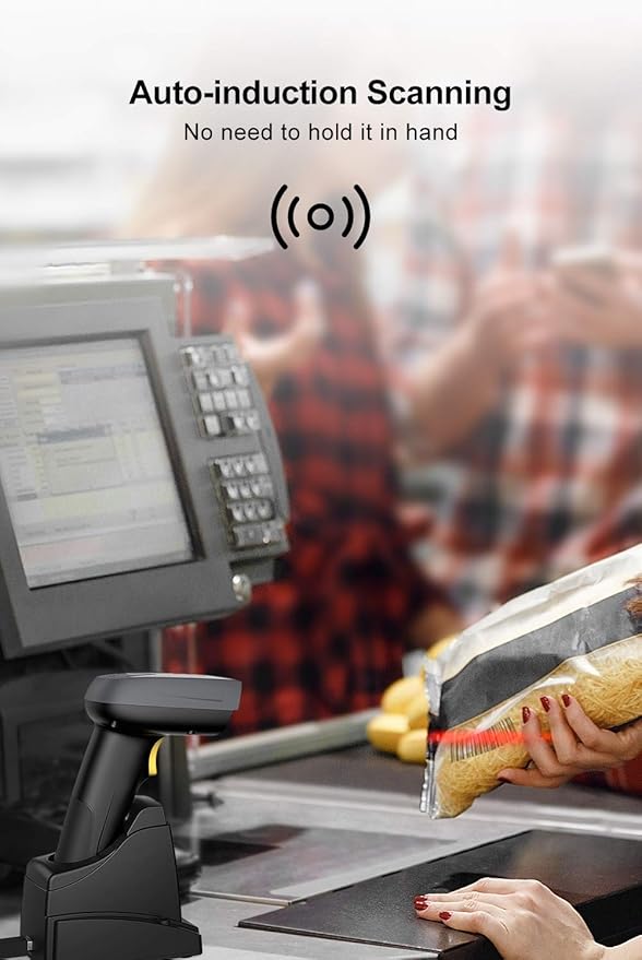 2D Barcode Scanner Wireless, Bluetooth QR Code Scanner, 2D Imager with 2000mAh Battery, Read Screen Barcodes, BCST-52 - OneBag