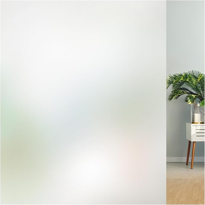 Frosted Window Film Privacy for Glass Windows, Self-Adhesive Window frosting Films Static Cling, No Glue Opaque Window Film Anti-UV - OneBag