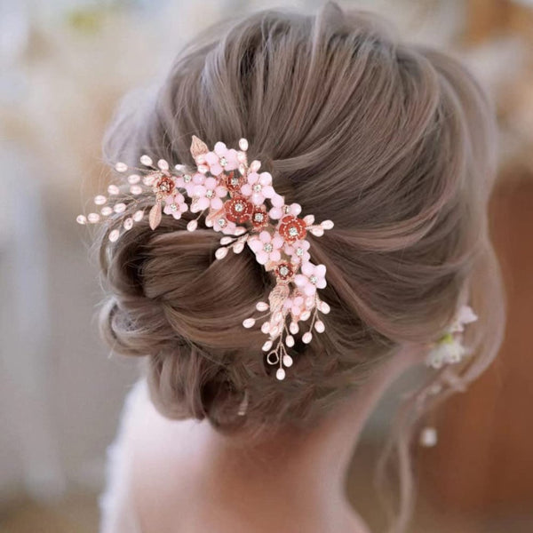 Crystal Bridesmaid Hair Accessories, Wedding Hair Vine Pearl Hair Clips