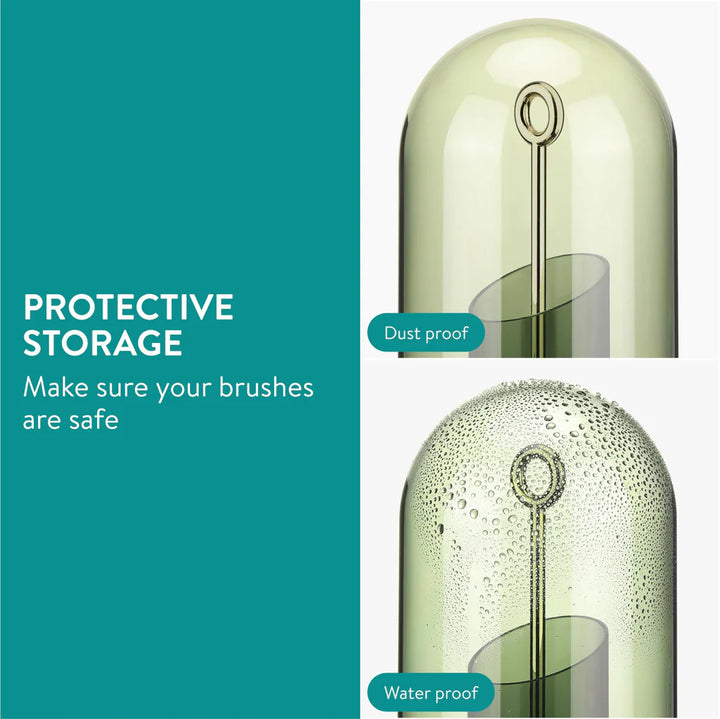 Makeup Brush Holder, Green Rotating Make Up Organiser - OneBag