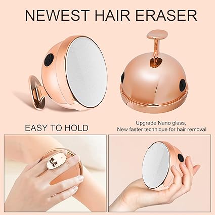 Gold Crystal Hair Remover, Washable Reusable Skin Exfoliating Hair Removal Stone - OneBag