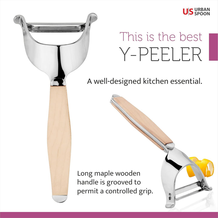 Spoon Citrus Peeler, Multipurpose Citrus Peeler, Stainless steel blade with wooden handle - OneBag