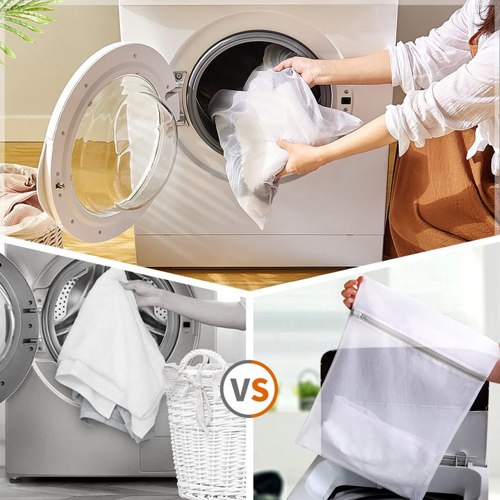 2 4 5 Pcs Mesh Laundry Bags, Travel Organiser, Closet Storage with Protective Zipper - OneBag