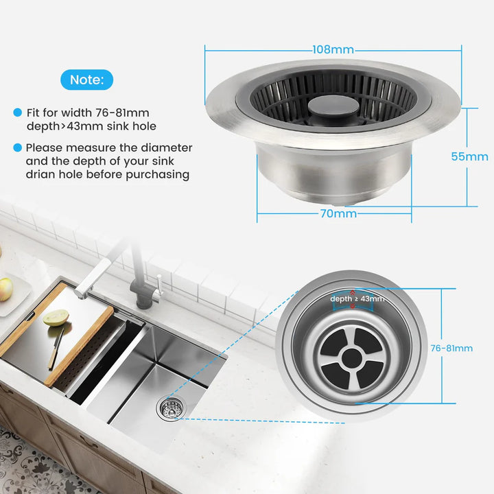 Sink Strainer and Stopper - OneBag