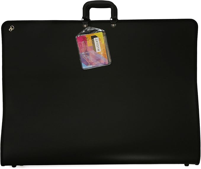 ARTISTIK A2-29.3" x 21.6" x 1.1" Art Portfolio Case, A2 Artist Portfolio Carrying Case with Shoulder Strap, Weather-Resistant Student Portfolio Drawing Painting Sketch Bag - OneBag