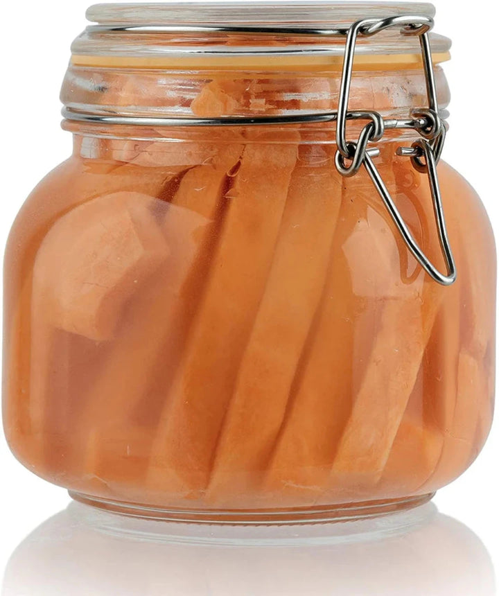 750 ml 25 oz Glass Jars With Airtight Lids And Leak Proof Rubber Gasket - OneBag