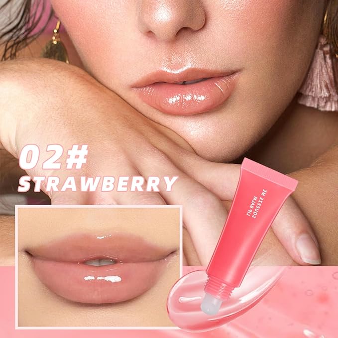 Preocea Red Tinted Lip Oil,Moisturising Lip Balm,Long-Lasting Lip Gloss,Brighten Lip Color,Reduce Lip Lines,Lip Makeup Base For Dry Lip's Moisturizing Hydrating And Nourishing - OneBag