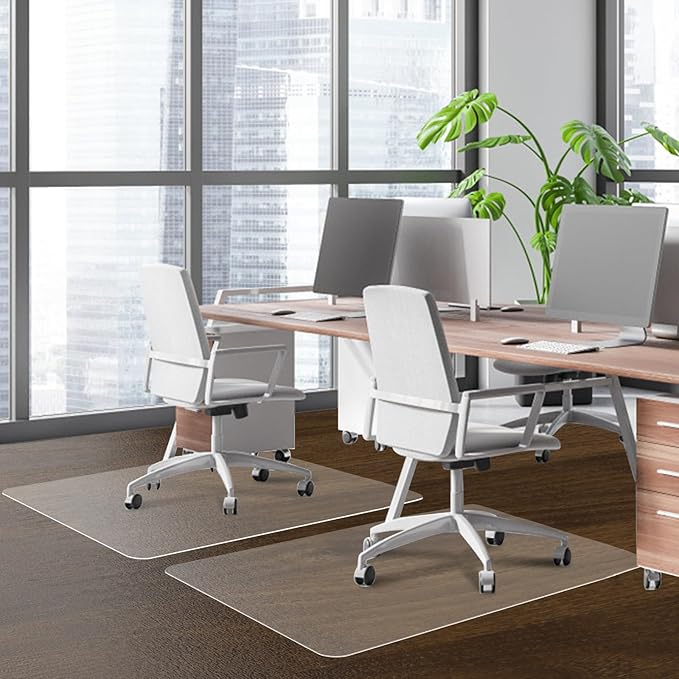 75x120cm 30"x48"inch Office Chair Mat for Hard Wood Floors, Easy Clean Heavy Duty Anti-Slip Hardwood Floor Protector Rug - OneBag