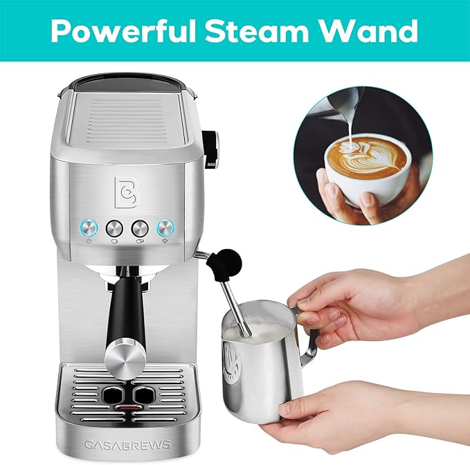 20 Bar Coffee Machine with Steam Milk Frother 1.3L Removable Water Tank, Espresso, Cappuccino and Latte Machine- missing small filter - OneBag