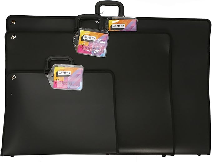 ARTISTIK A2-29.3" x 21.6" x 1.1" Art Portfolio Case, A2 Artist Portfolio Carrying Case with Shoulder Strap, Weather-Resistant Student Portfolio Drawing Painting Sketch Bag - OneBag