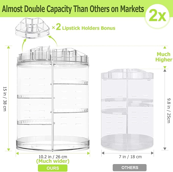 8 Layer Large Rotating Makeup Organiser - OneBag