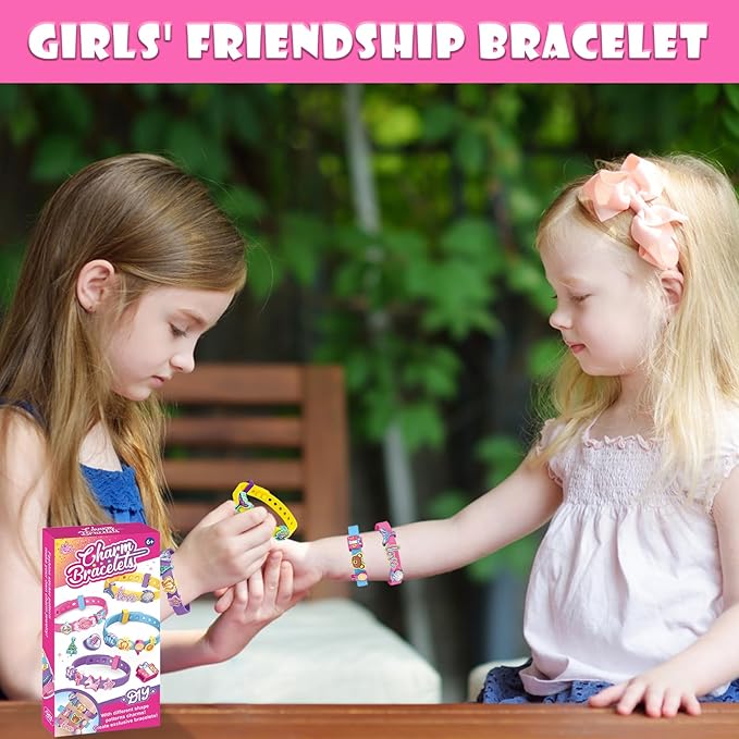 FGZU DIY Bracelet Making Kit for Girls, Arts and Crafts for Kids, Friendship Bracelet Making Kit, Girls Birthday Presents - OneBag