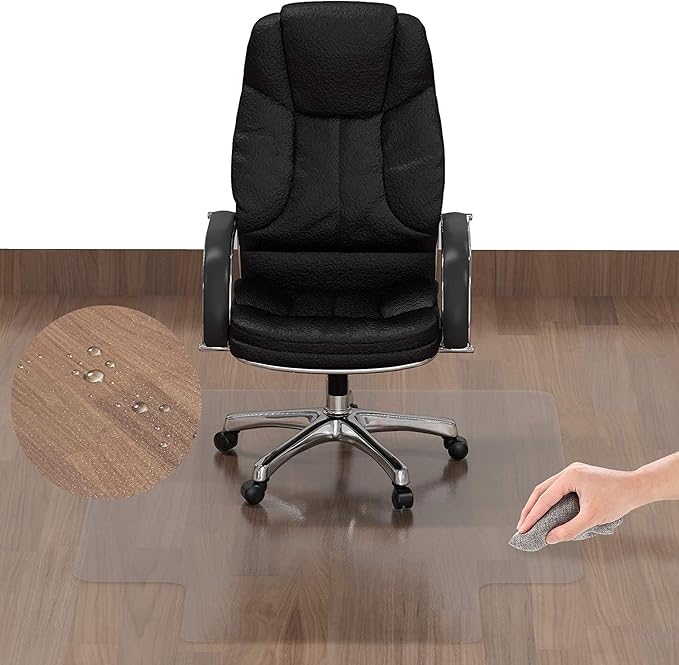 Chair Mat for Hard Wood Floors, 90x120CM (35' x 47') Heavy Duty Floor Protector, Easy Clean- Used - OneBag
