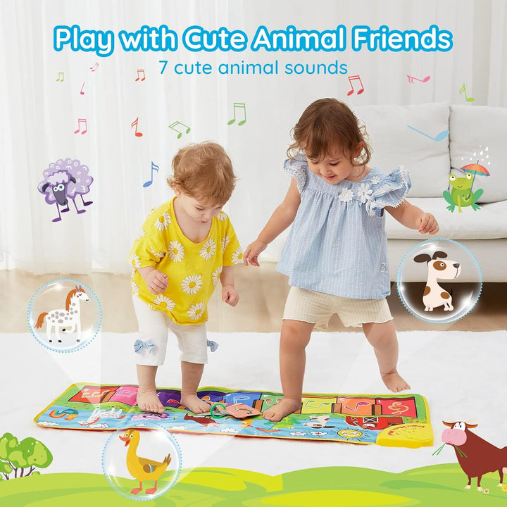 Joyjoz Kids Piano Mat with 25 Sounds, Music/Dance Mat for Toddlers, Ages 1-5 - OneBag