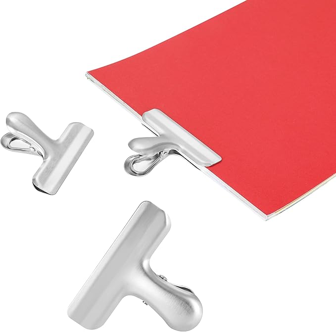 10 Pcs Stainless Steel Closure Clips, Metal Clips for Bags and Documents - OneBag