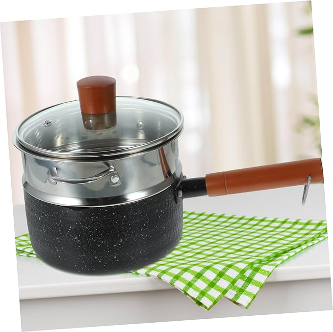 FELTECHELECTR 1 Set Multi Function Non Stick with Steamer Versatile Cooking Pot for Stovetop Ideal for Heating Milk Sauces More Induction Gas Compatible - OneBag