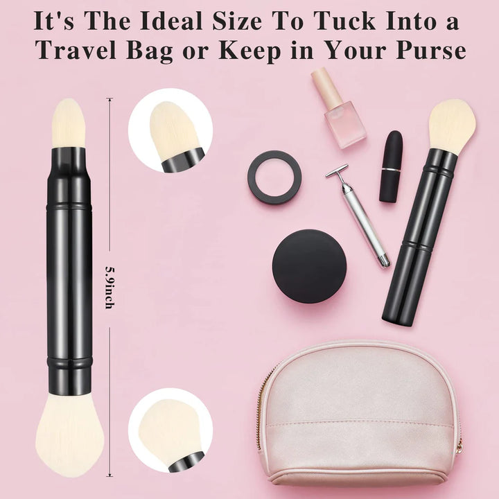 1 Pc Retractable Makeup Brush with 2 heads - OneBag