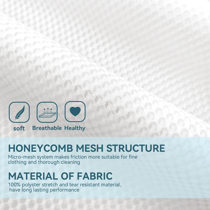 2 4 5 Pcs Mesh Laundry Bags, Travel Organiser, Closet Storage with Protective Zipper - OneBag