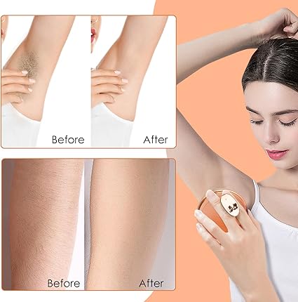 Gold Crystal Hair Remover, Washable Reusable Skin Exfoliating Hair Removal Stone - OneBag
