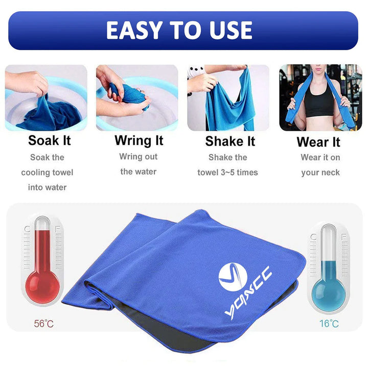 Cooling Towel Microfibre Quick Dry Breathable for Neck & Face During Sports - OneBag