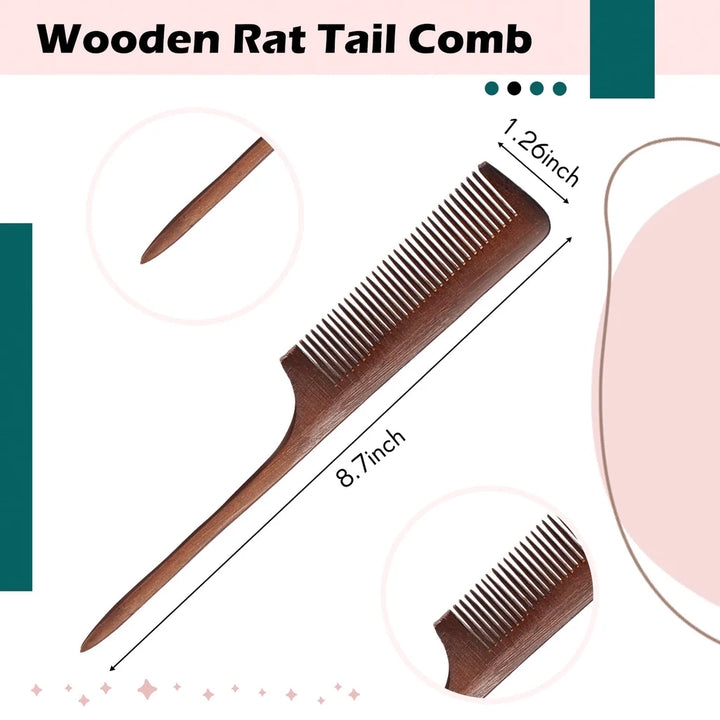 3 Pcs Brown Slick Back Hair Brush Set, Bristle Hair Brush Edge Control, Sleek Bun - OneBag