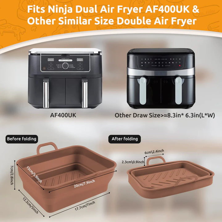 4 Pcs Foldable Silicone Liners for Ninja Airfryer - OneBag