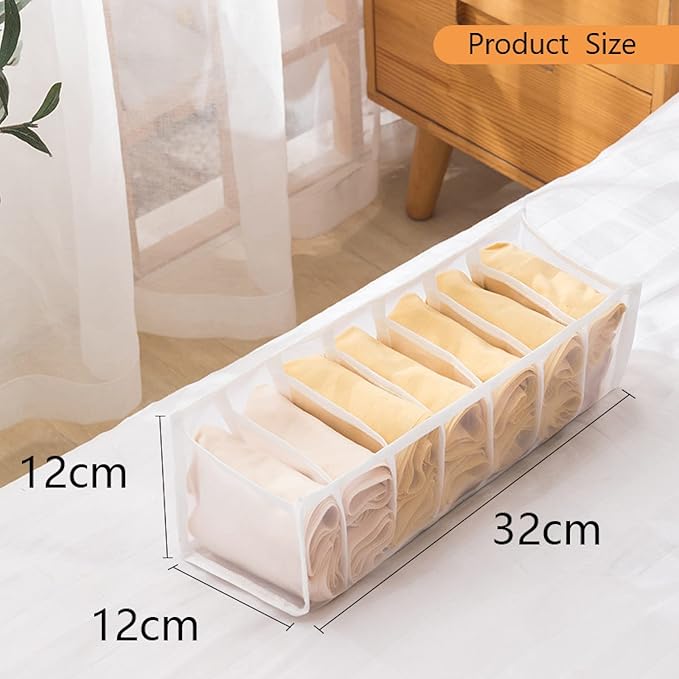 3 Pcs Foldable Wardrobe Storage Organiser Divider with 23 Grids - OneBag