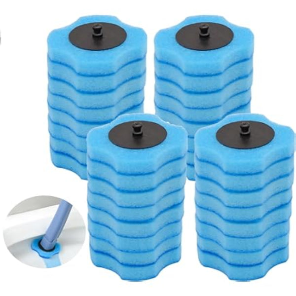 32 Pcs Disposable Toilet Brush Replacement Head Disposable Toilet Brush Refills Disposable Toilet Cleaning System Toilet Brush Heads Toilet Wand Disposable Refill Heads for Bathroom Toilet