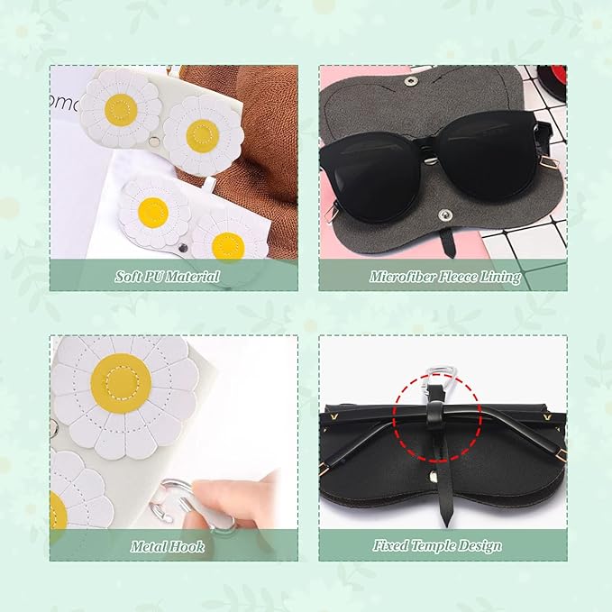 2 Pcs Eyeglass Pouch Multiple Cartoon Animal Sunglasses Double Safety - OneBag