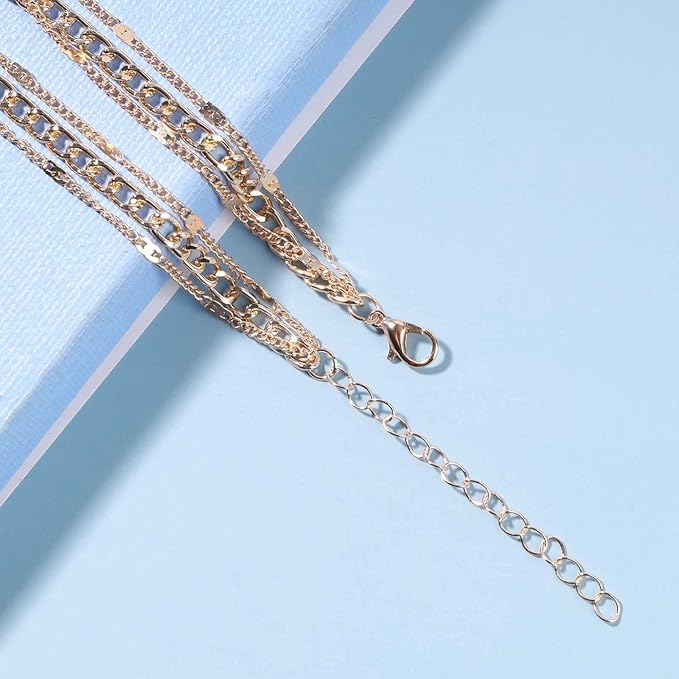 Boho Layered Disc Necklace Choker Gold Coin Pendant Vintage Multilayer Necklace for Women - OneBag