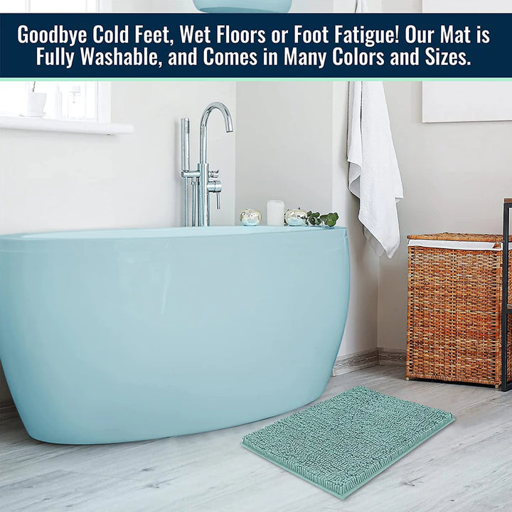Absorbent and Machine Washable bathroom Mat, Soft Plush Bath Rug, Bathroom Accessory - OneBag