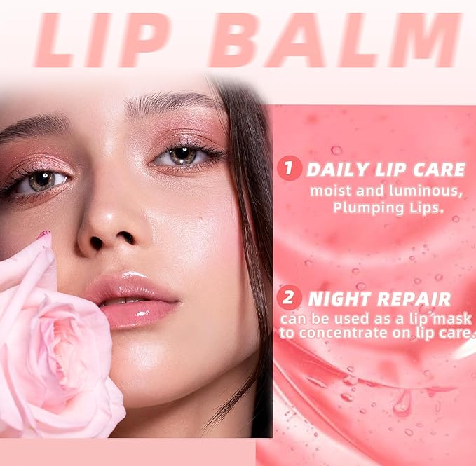 Preocea Red Tinted Lip Oil,Moisturising Lip Balm,Long-Lasting Lip Gloss,Brighten Lip Color,Reduce Lip Lines,Lip Makeup Base For Dry Lip's Moisturizing Hydrating And Nourishing - OneBag