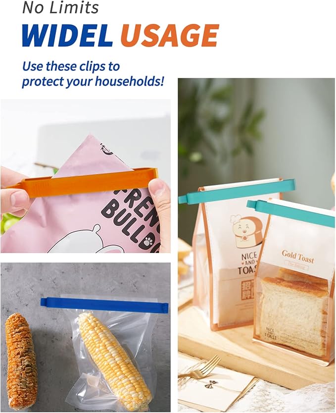 15 Pcs 3 Sizes Food Bags Clips, bag clips for food storage Clips for Home for Sealing Food Snacks Coffeeclips food use for Kitchen Office - OneBag