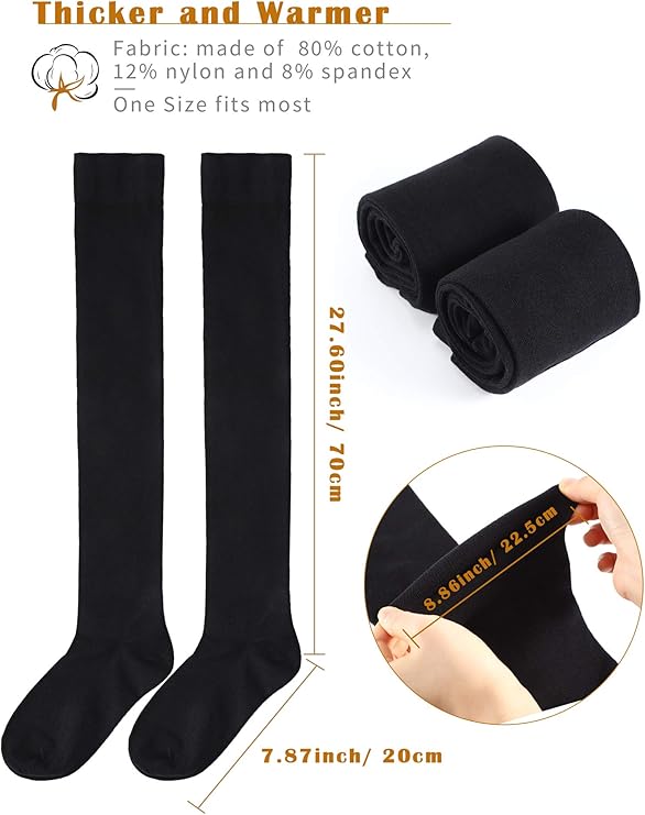 Women's Wool Over Knee High Socks Leg Warmer Winter Crochet Stocking - OneBag