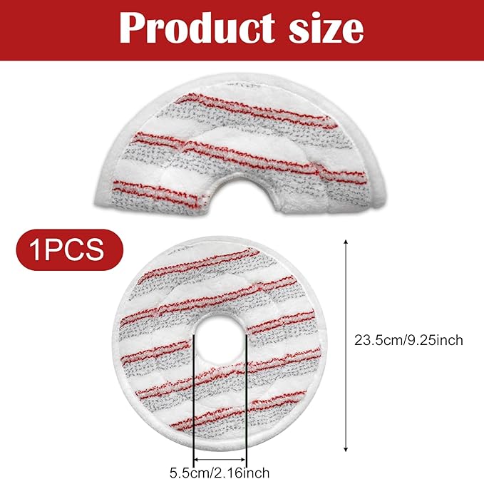 1 Pcs Red Fiber Rotating Adhesive Mop Head Replacement, Rotating Clean Mop Head Replacement - OneBag