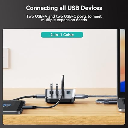 4 Ports USB A and C Adapter - OneBag