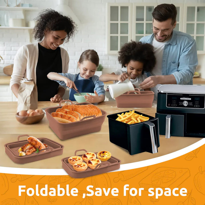 4 Pcs Foldable Silicone Liners for Ninja Airfryer - OneBag