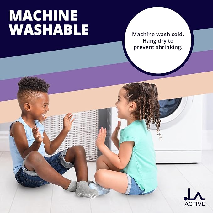 6 Pcs Baby Toddler Grip Ankle Non Slip Skid Covered Socks 0-36 Months - OneBag