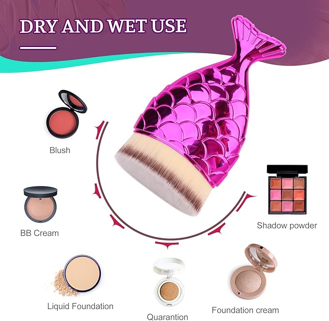 Kabuki Brush Sunscreen Applicator for  Foundation, Makeup Brushes for Liquid Foundation Powder Cream Contour Buffing Stippling Blending - OneBag