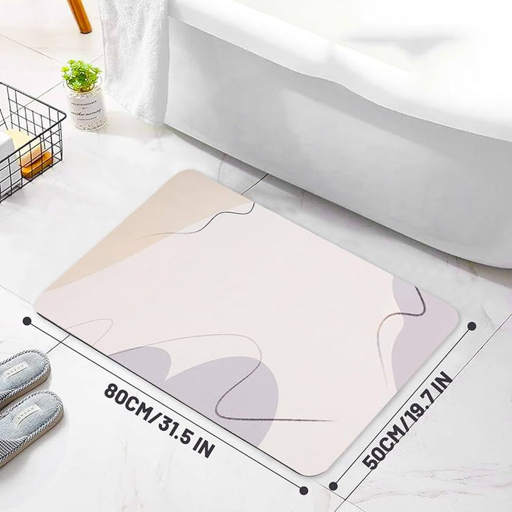 80x 50cm Absorbent and Machine Washable Bathroom Mat, Soft Bath Rug, Kitchen Bathroom Accessory - OneBag