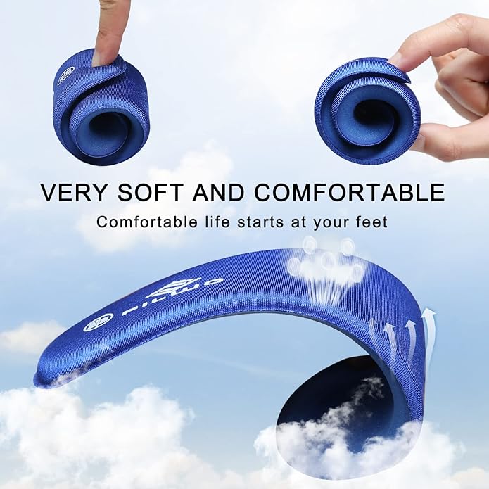 Comfort Blue Cushioned Memory Foam Shoe Insoles for Trainers Sneakers - OneBag