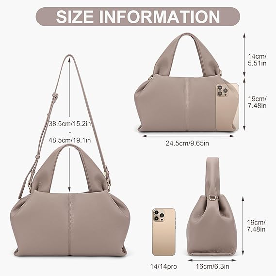 ACUYEFall Purse Leather Tote Crossbody Hobo Handbag with Adjustable Strap, Faux Leather Shoulder Bag for Women - OneBag