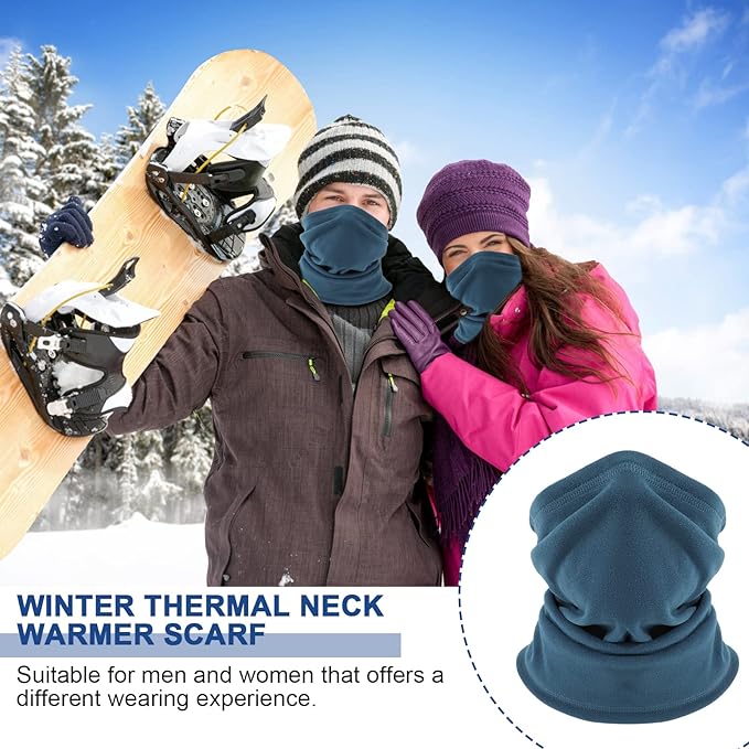 Fleece Neck Warmer, Knitted Warm Thickened Winter Scarf - OneBag