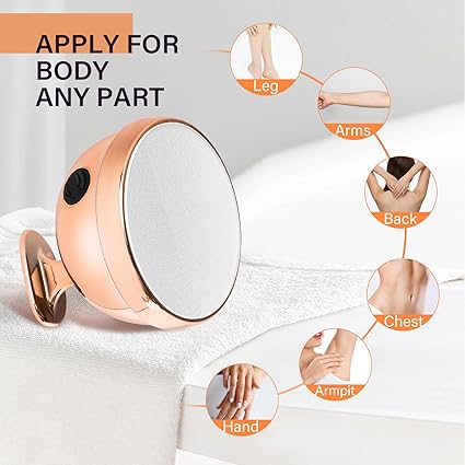 Gold Crystal Hair Remover, Washable Reusable Skin Exfoliating Hair Removal Stone - OneBag