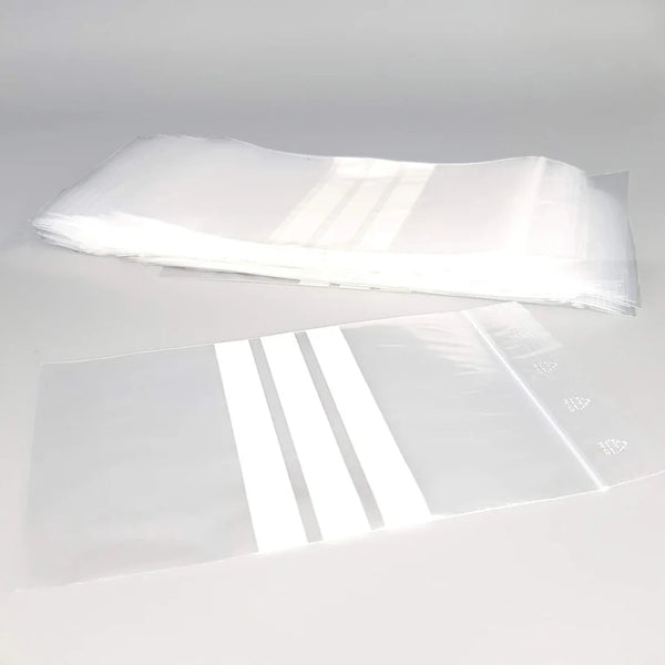 Pack of 1,000 10 x 100 Freezer Bags -  3 White Strips with Zip Fastener