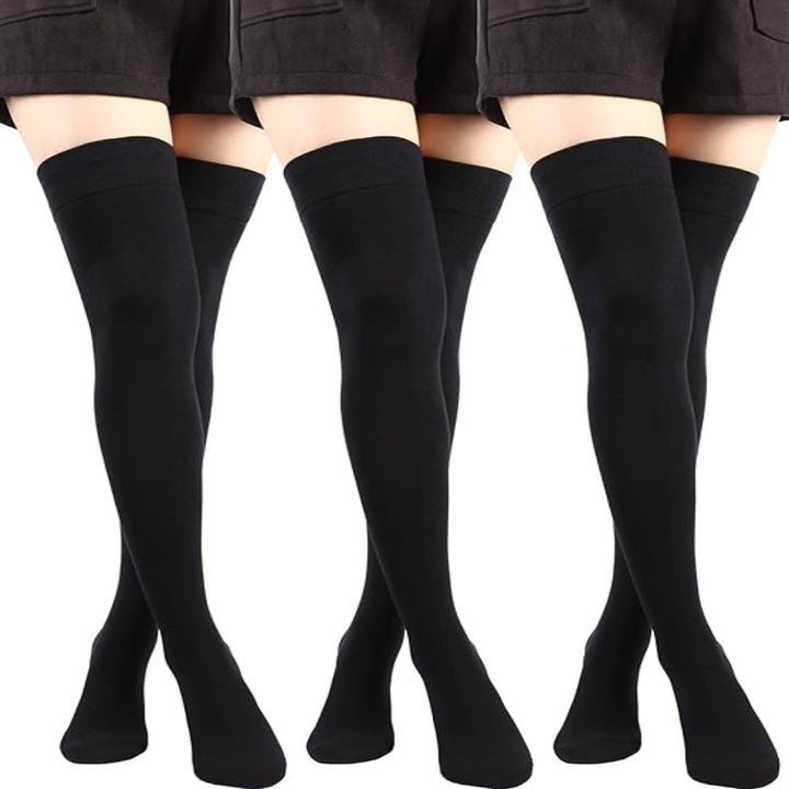 Women's Wool Over Knee High Socks Leg Warmer Winter Crochet Stocking - OneBag