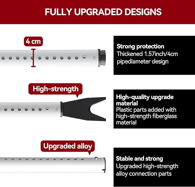 AceMining Upgraded Door Security Bar & Sliding Patio Door Security Bar, Heavy Duty Security Door Stoppers Adjustable Door Jammer Security Bar - OneBag