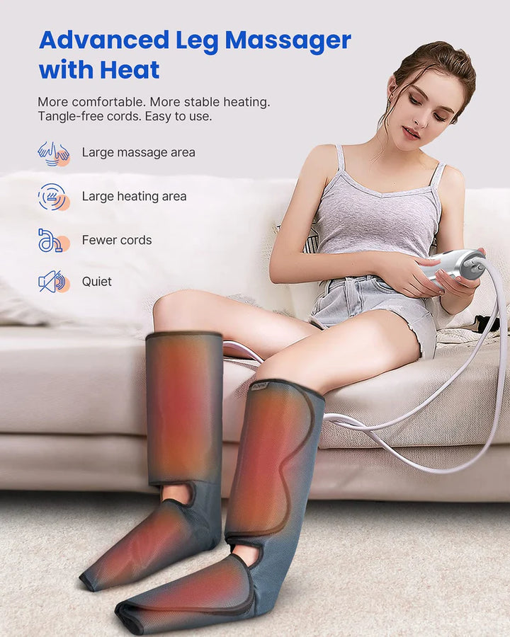 Leg Massager with Heat, Foot and Calf Compression Massage for Relaxation - OneBag