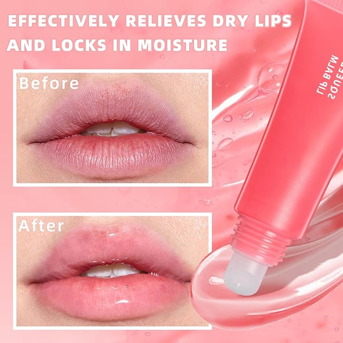 Preocea Red Tinted Lip Oil,Moisturising Lip Balm,Long-Lasting Lip Gloss,Brighten Lip Color,Reduce Lip Lines,Lip Makeup Base For Dry Lip's Moisturizing Hydrating And Nourishing - OneBag