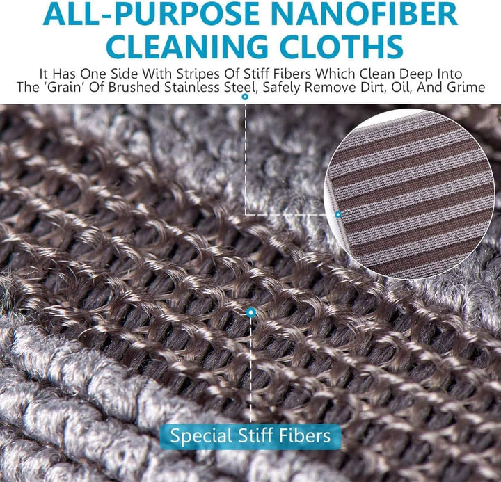 8 Pcs eco-Friendly Microfiber Cleaning Cloth - OneBag